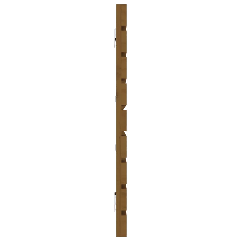 Solid Pine Wall Headboard, Honey Brown, 206x3x63 cm