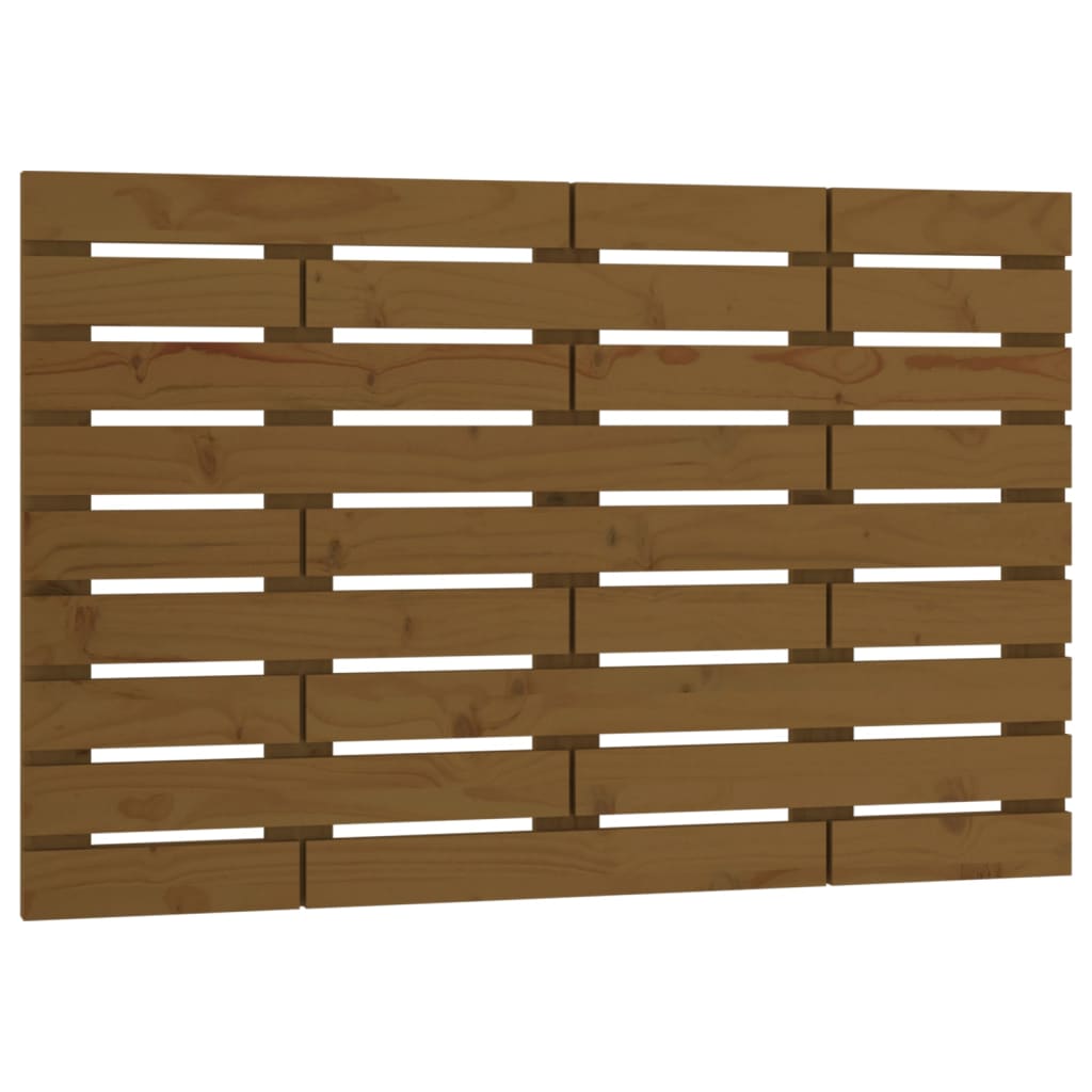 Solid Pine Wall Headboard, Honey Brown, 96x3x63 cm