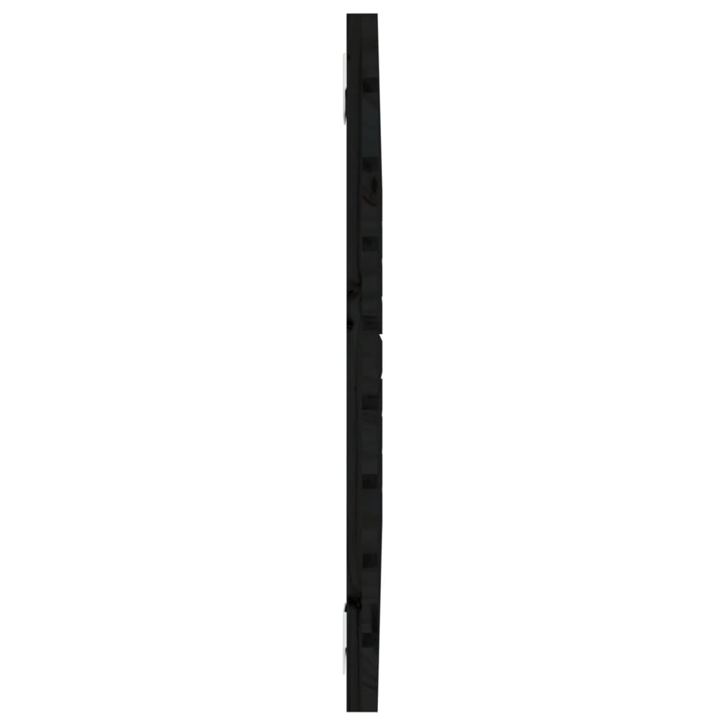 Solid Wood Pine Wall Headboard - Black, 96x3x63 cm