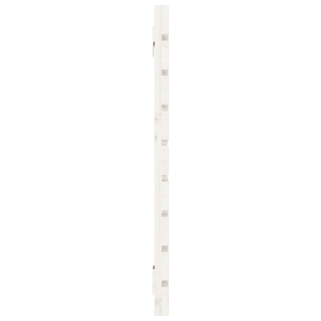Solid Pine White Headboard 126x3x63 cm - Wall Mountable Style