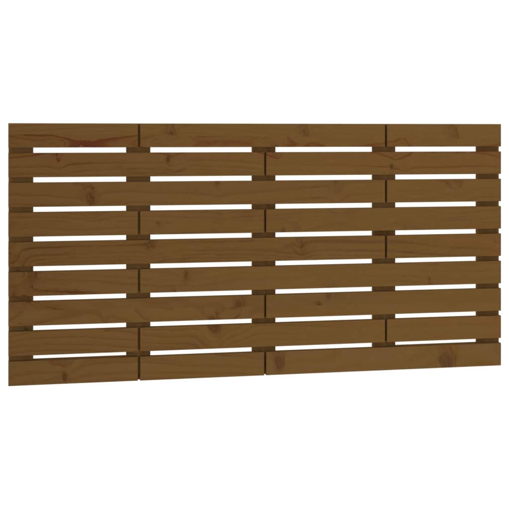 Solid Pine Wall Headboard, Honey Brown 126x3x63 cm