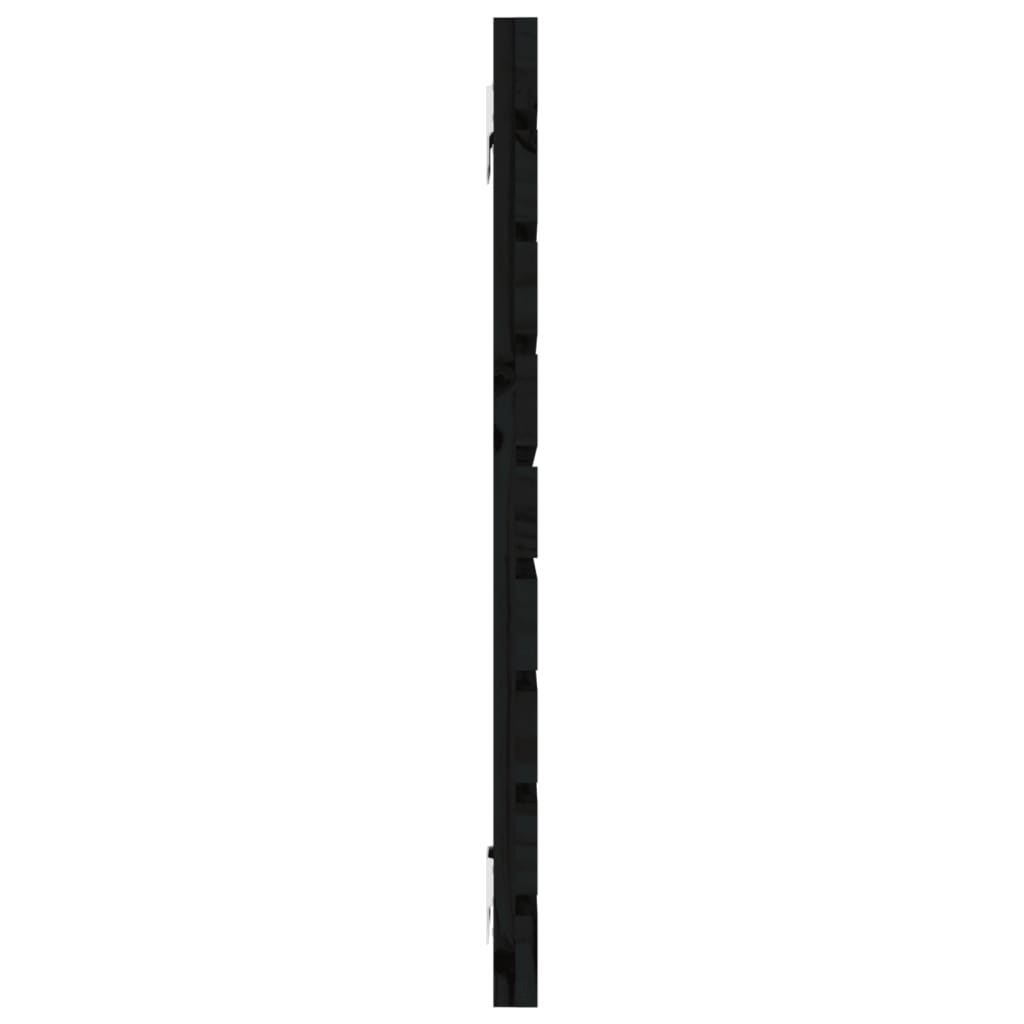 Solid Pine Wall Headboard, Black 126x3x63 cm - Modern Elegance