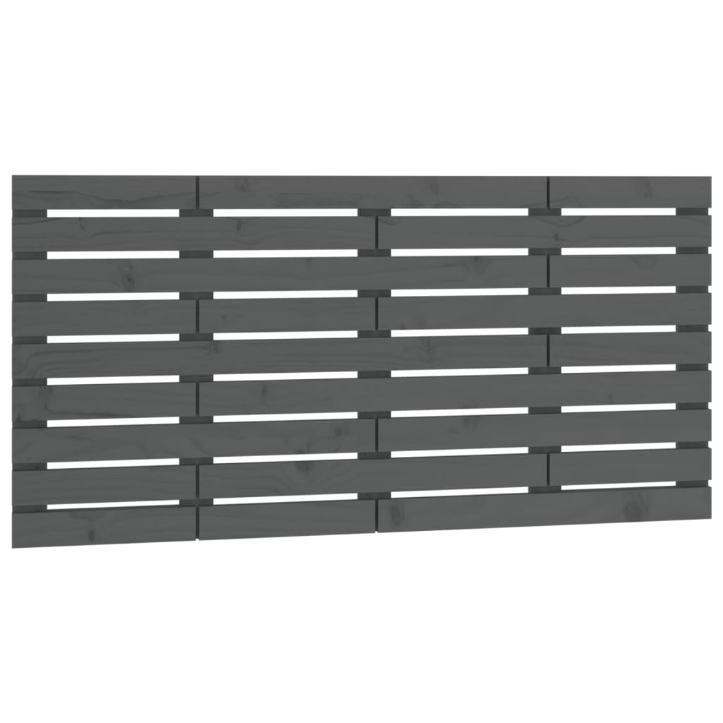 Solid Pine Grey Wall Headboard, 146x3x63 cm - Stylish Decor Piece
