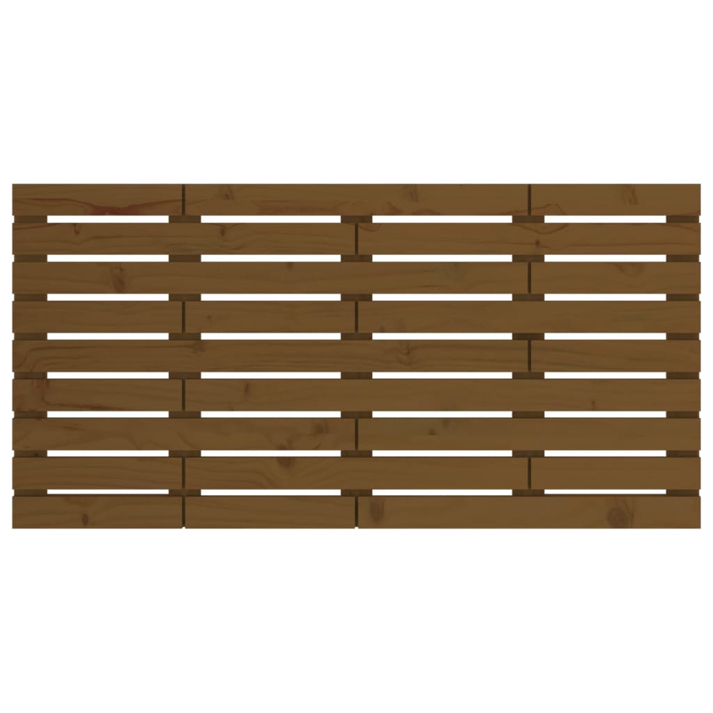 Solid Pine Wood Honey Brown Headboard, 146x3x63 cm