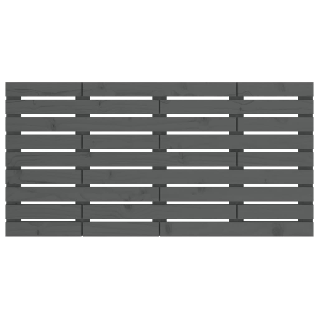 Solid Pine Wall Headboard - Grey, 156x3x63 cm