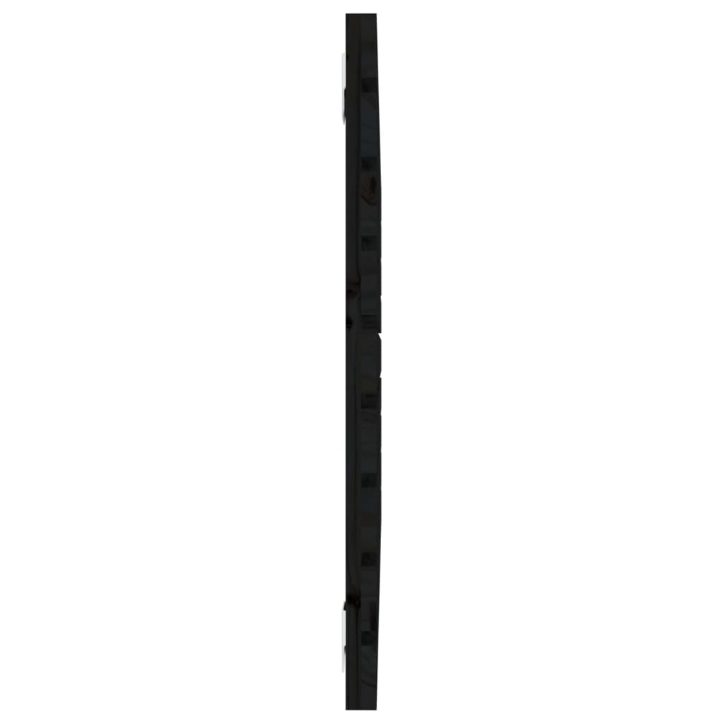Solid Pine Wall Headboard - Black, 81x3x63 cm