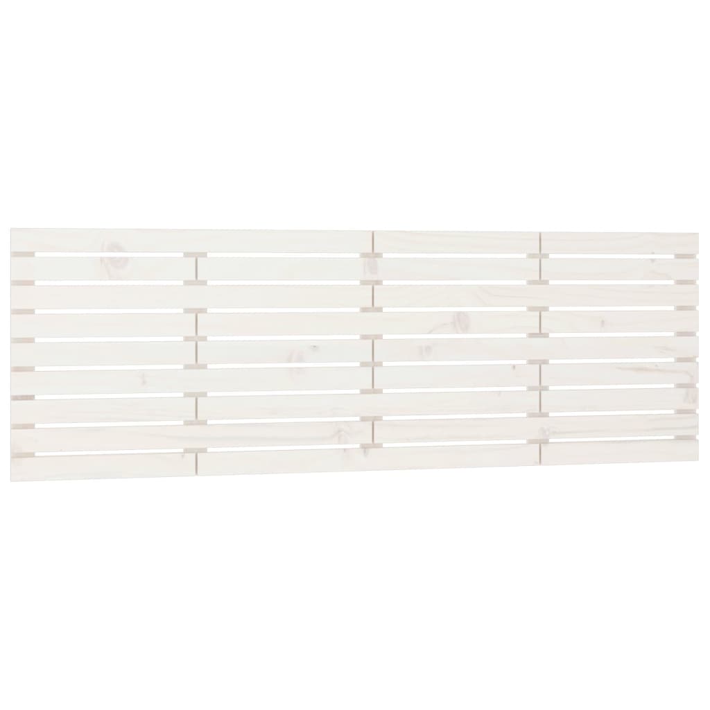 Solid Pine Wall Headboard, White, 166x3x63 cm