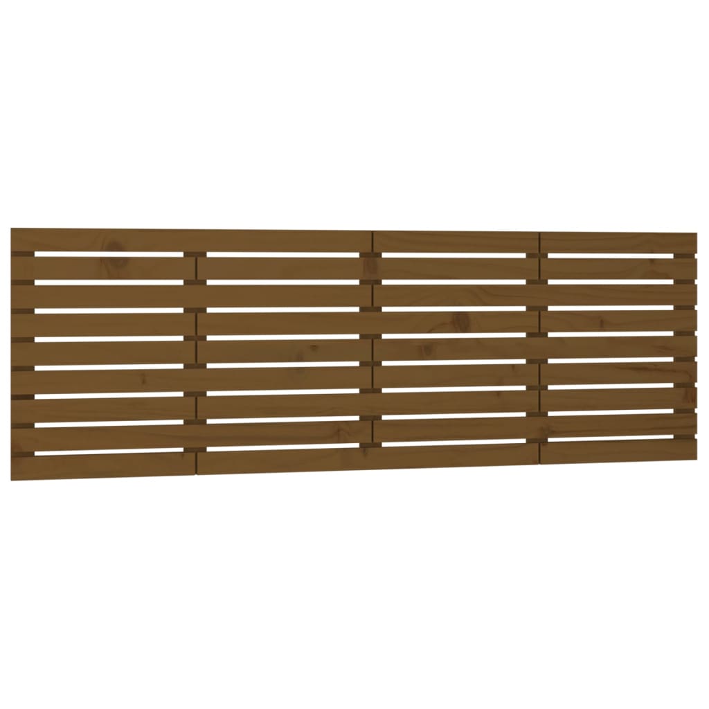 Solid Pine Honey Brown Wall Headboard - 166x3x63 cm