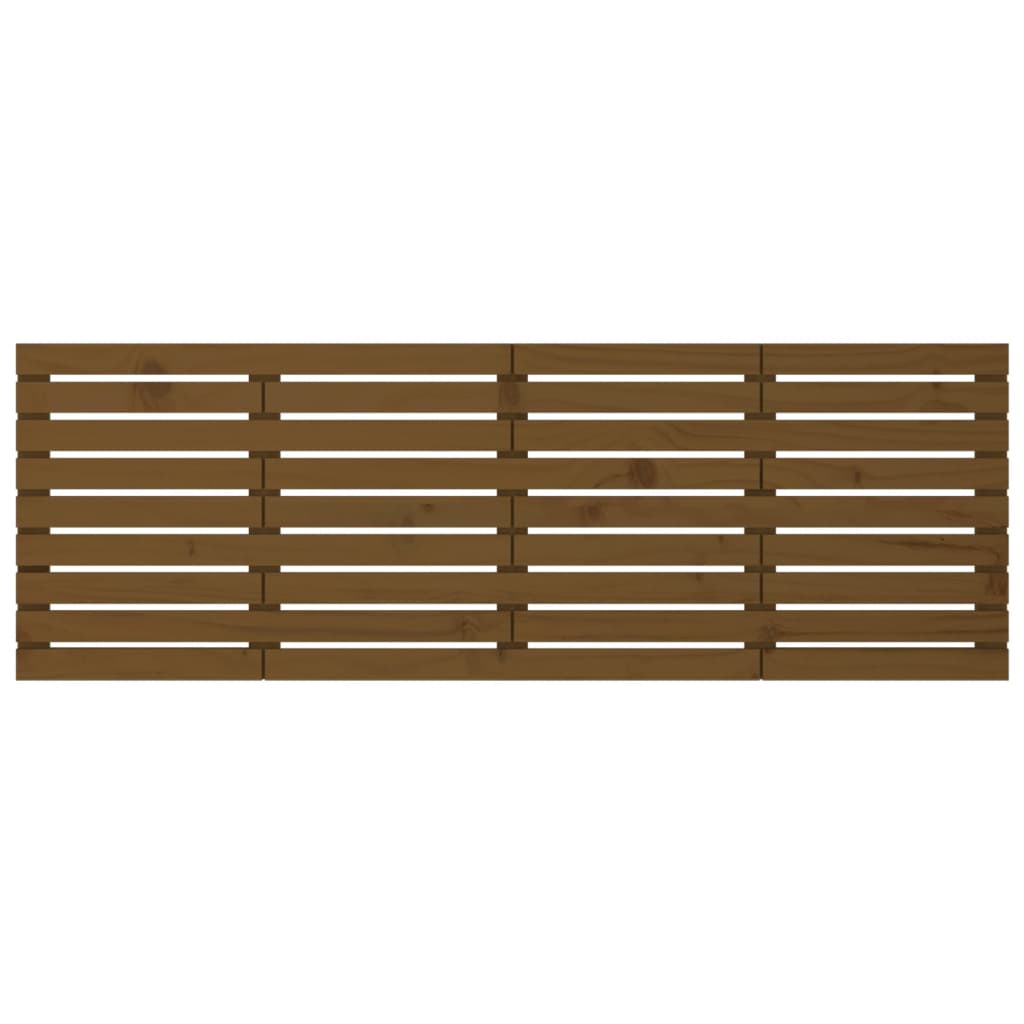 Solid Pine Honey Brown Wall Headboard - 166x3x63 cm