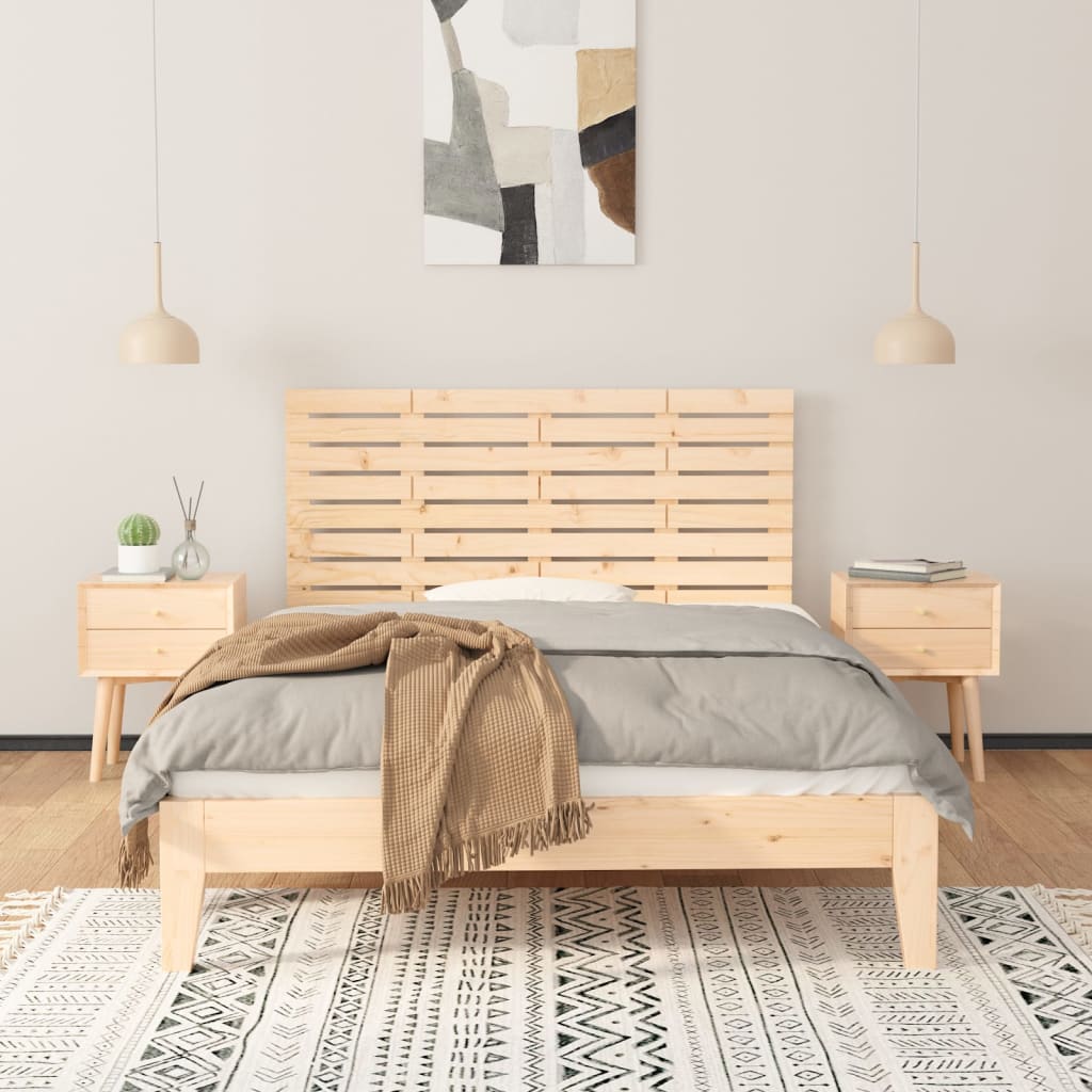 Solid Pine Wall Headboard 141x3x63 cm - Rustic Elegance