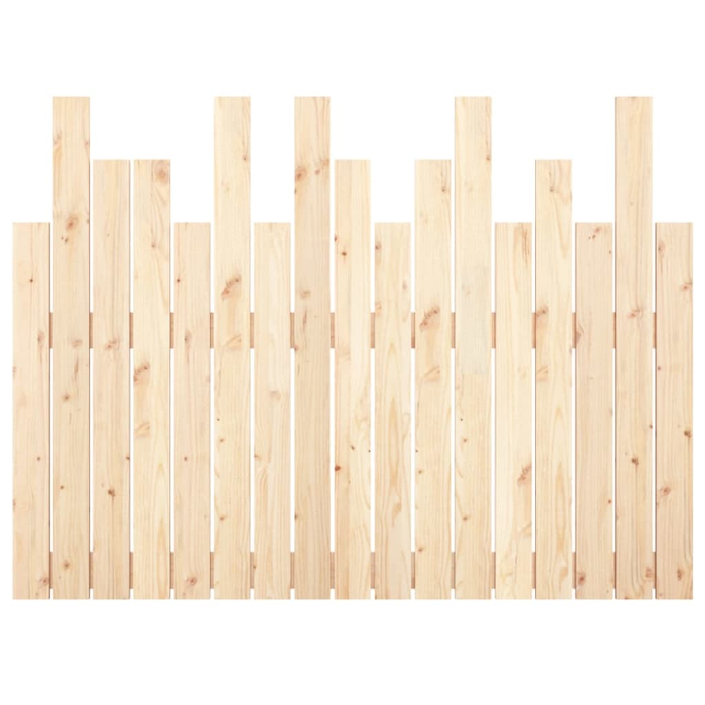 Solid Pine Wall Headboard 108x3x80 cm - Natural Wood Finish