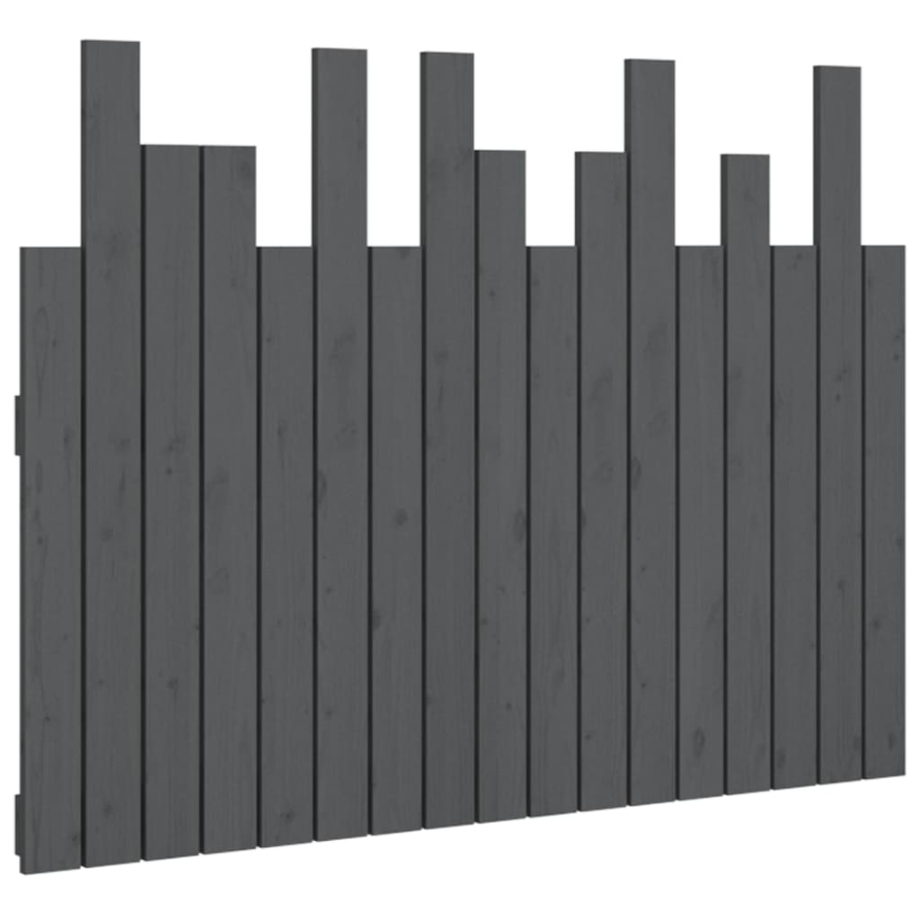 Solid Pine Wall Headboard - Grey, 108x3x80 cm