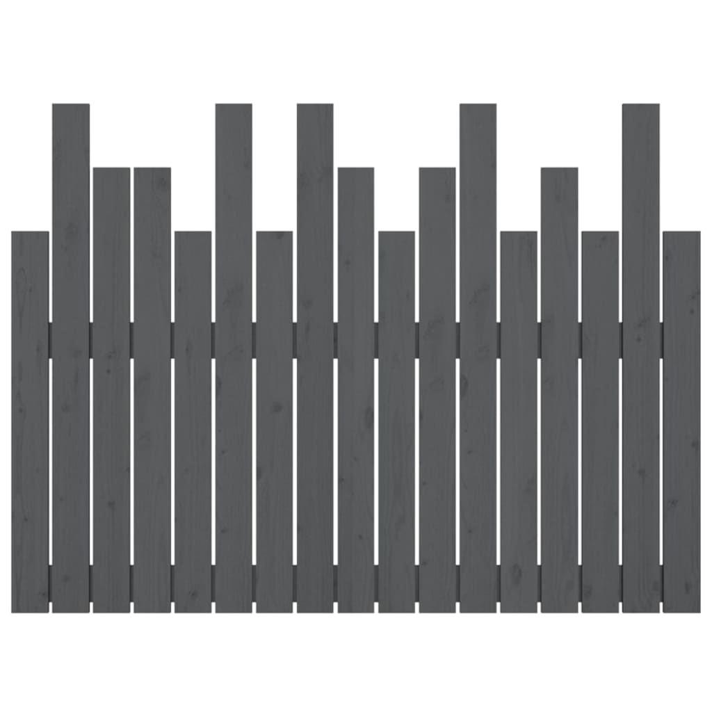 Solid Pine Wall Headboard - Grey, 108x3x80 cm