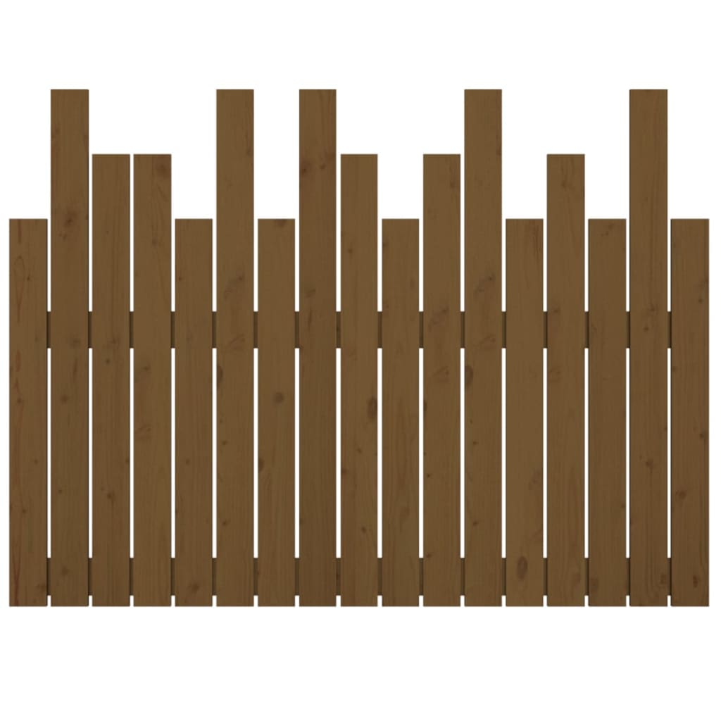 Solid Pine Wall Headboard - Honey Brown 108x3x80 cm