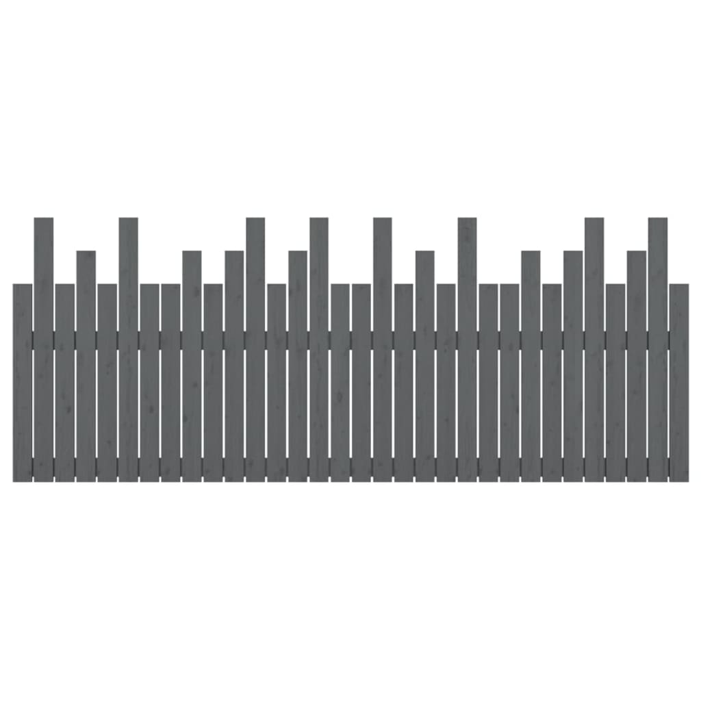Solid Pine Grey Wall Headboard - 204x3x80 cm