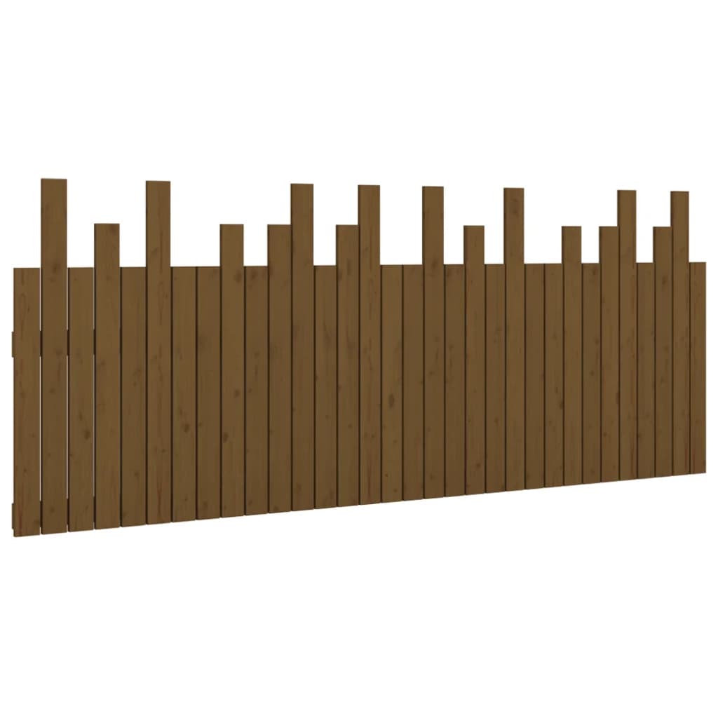 Honey Brown Solid Pine Wall Headboard - 204x3x80 cm
