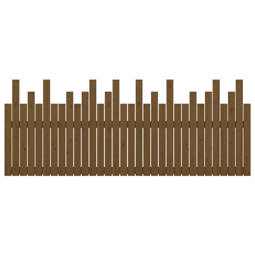 Honey Brown Solid Pine Wall Headboard - 204x3x80 cm