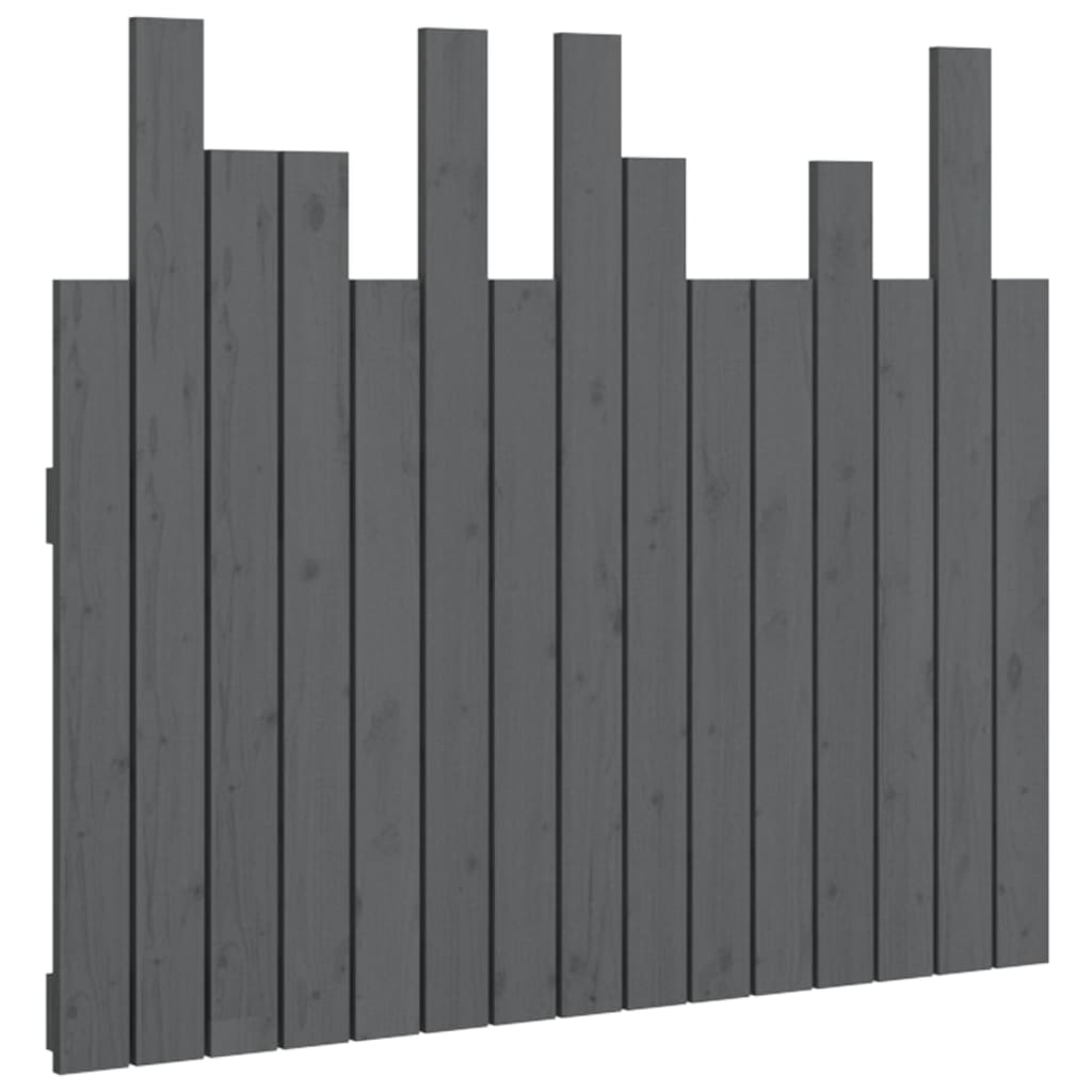 Solid Pine Grey Wall Headboard - 95.5x3x80 cm