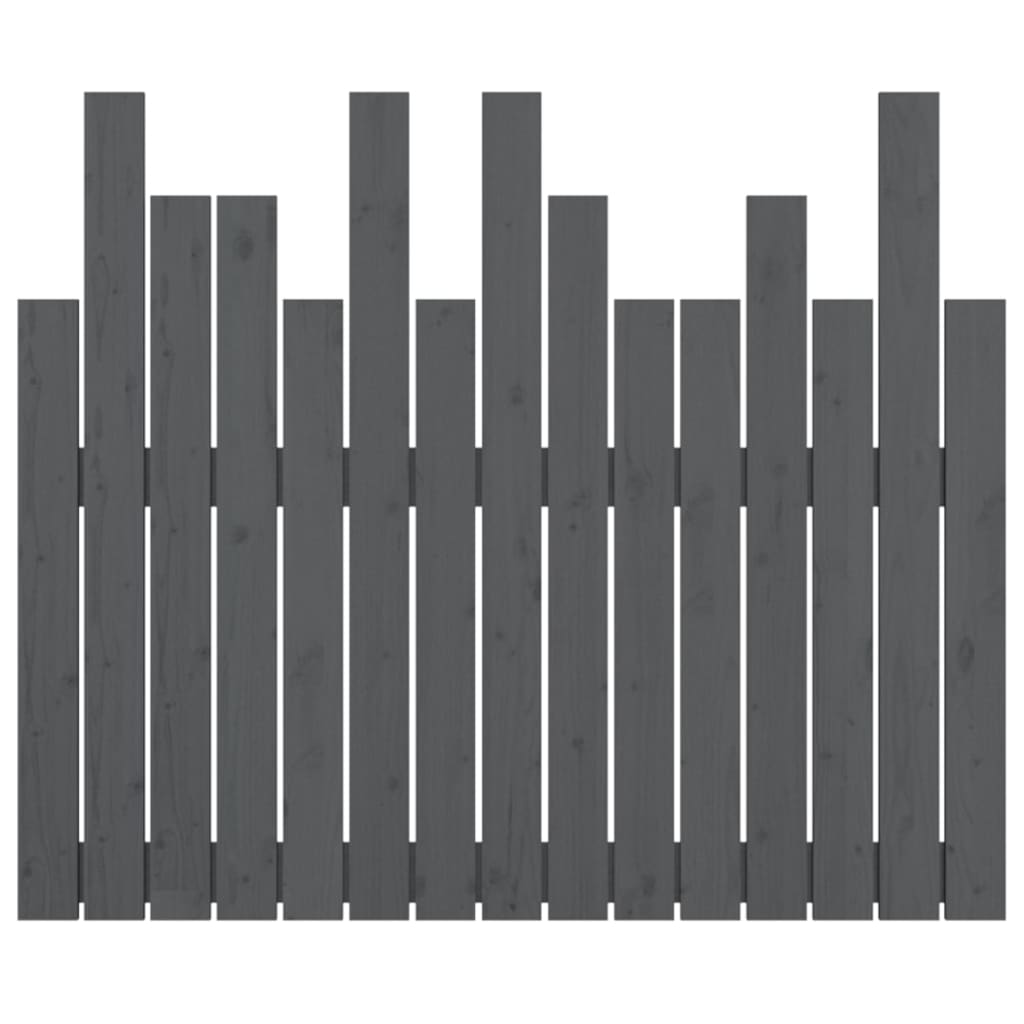 Solid Pine Grey Wall Headboard - 95.5x3x80 cm