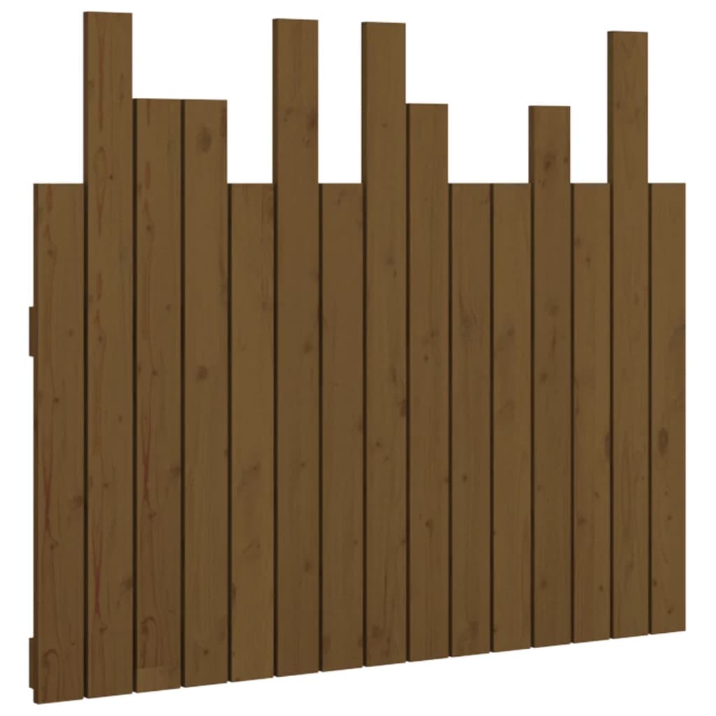 Honey Brown Solid Pine Wall Headboard 95.5x3x80 cm