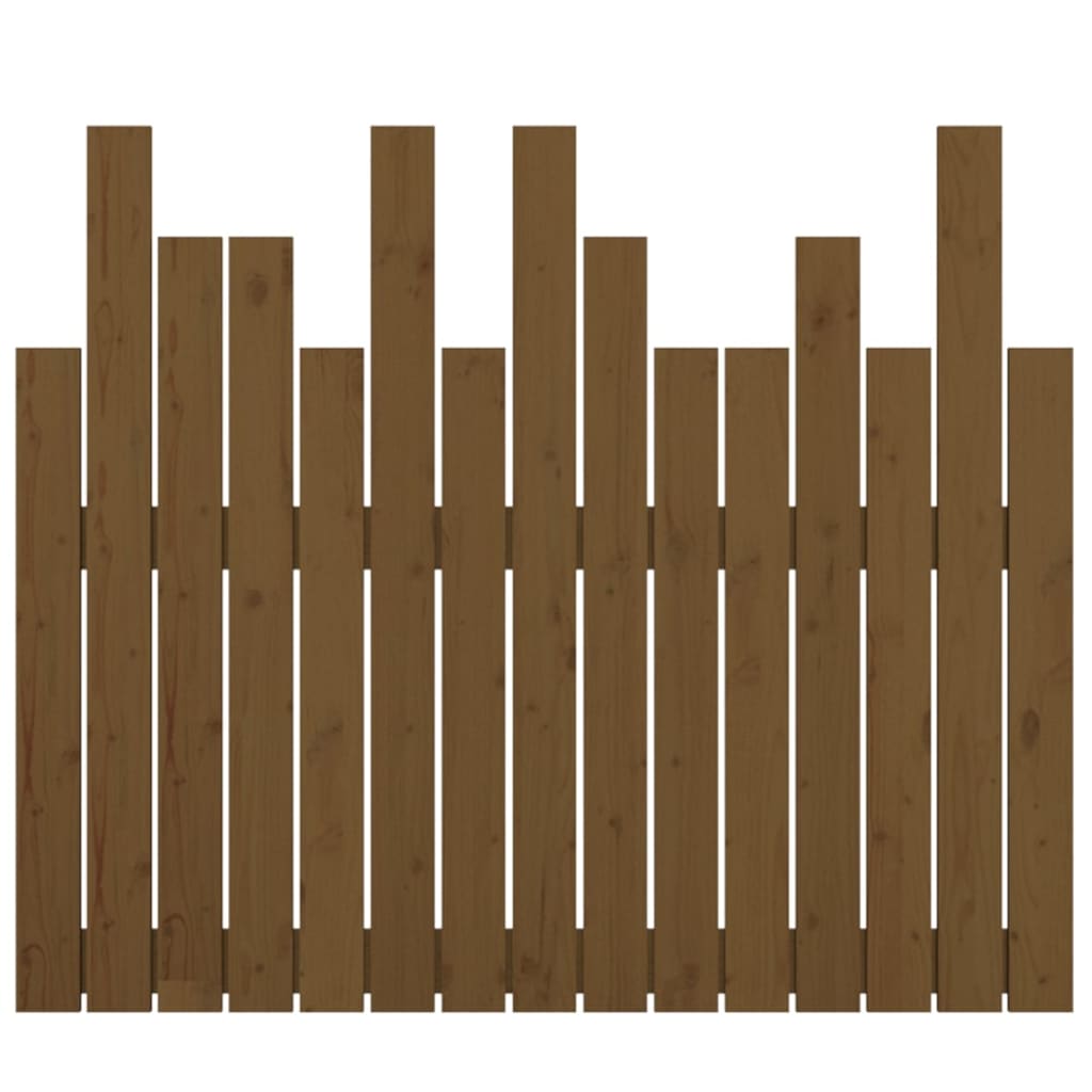 Honey Brown Solid Pine Wall Headboard 95.5x3x80 cm