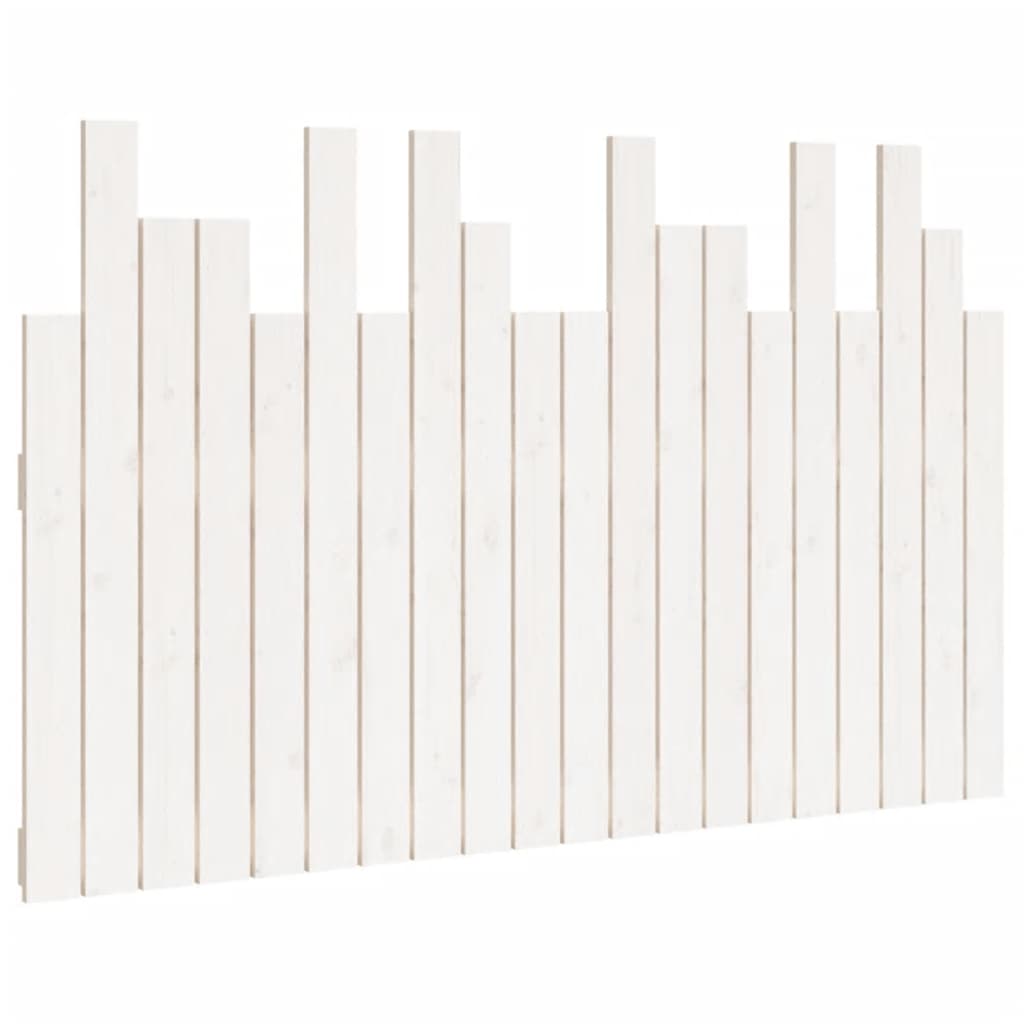 Solid Pine Wood Wall Headboard - White, 127.5x3x80 cm
