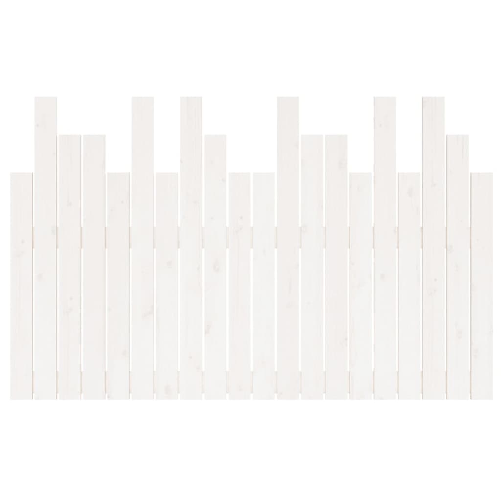 Solid Pine Wood Wall Headboard - White, 127.5x3x80 cm