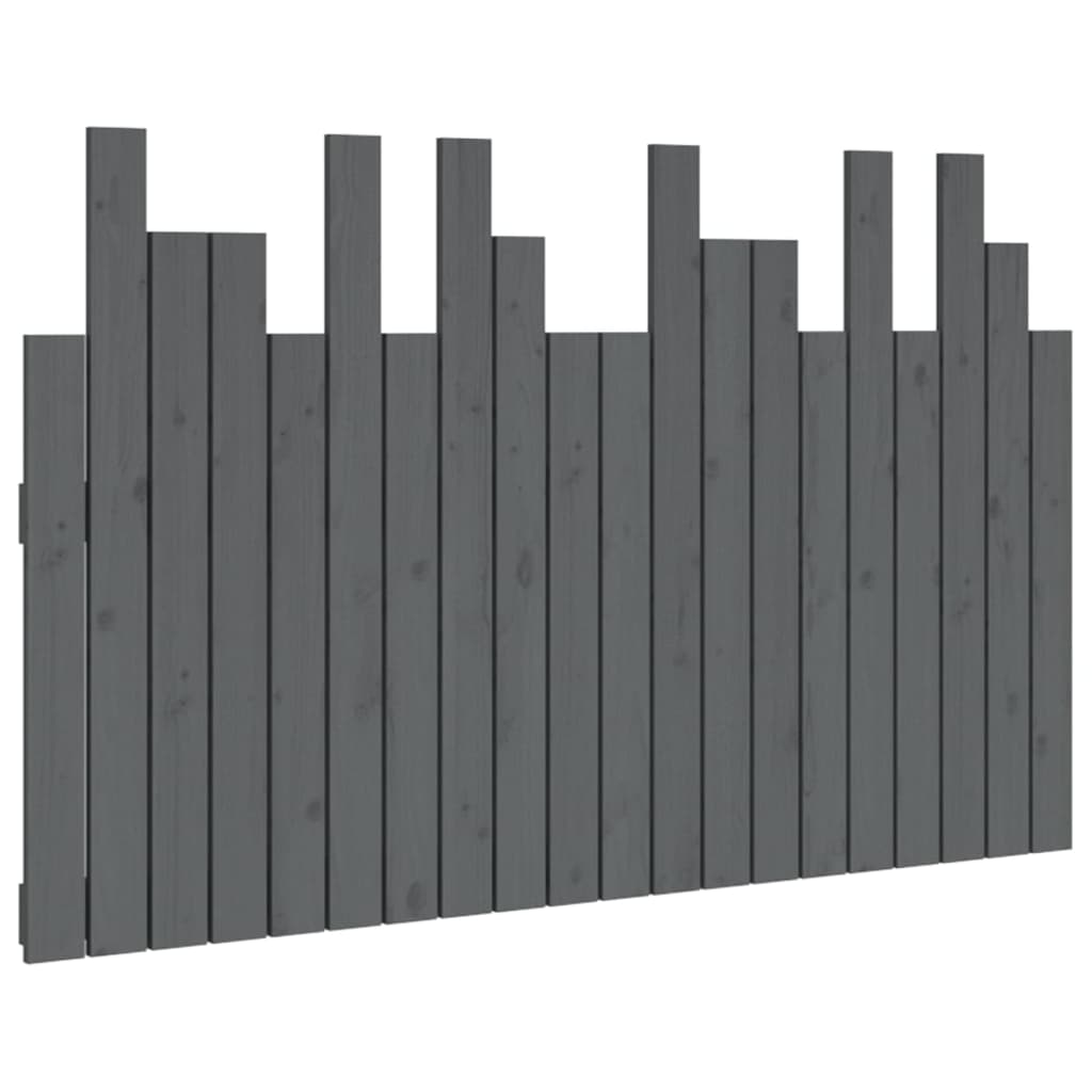 Solid Pine Wall Headboard, Grey 127.5x3x80 cm - Stylish & Durable