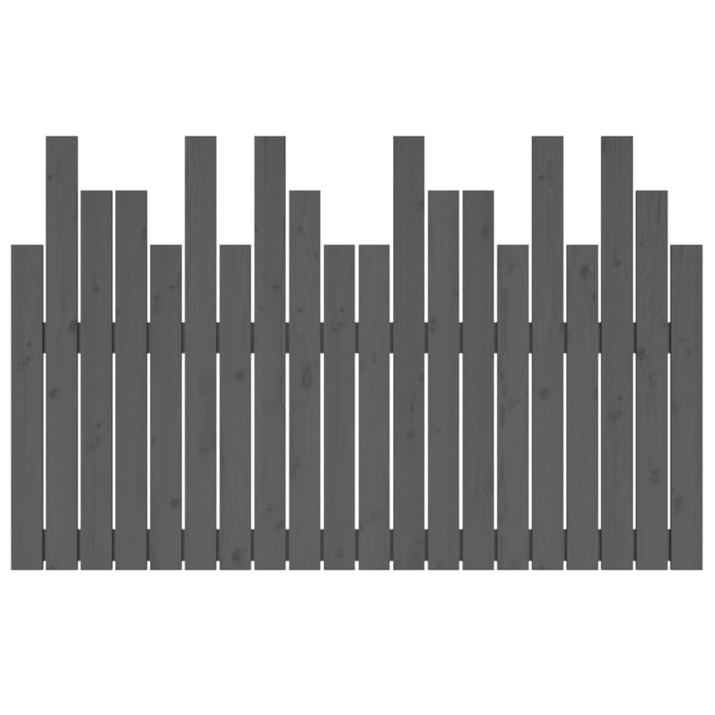 Solid Pine Wall Headboard, Grey 127.5x3x80 cm - Stylish & Durable
