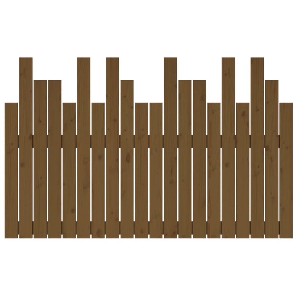 Solid Pine Wall Headboard, Honey Brown 127.5x3x80 cm
