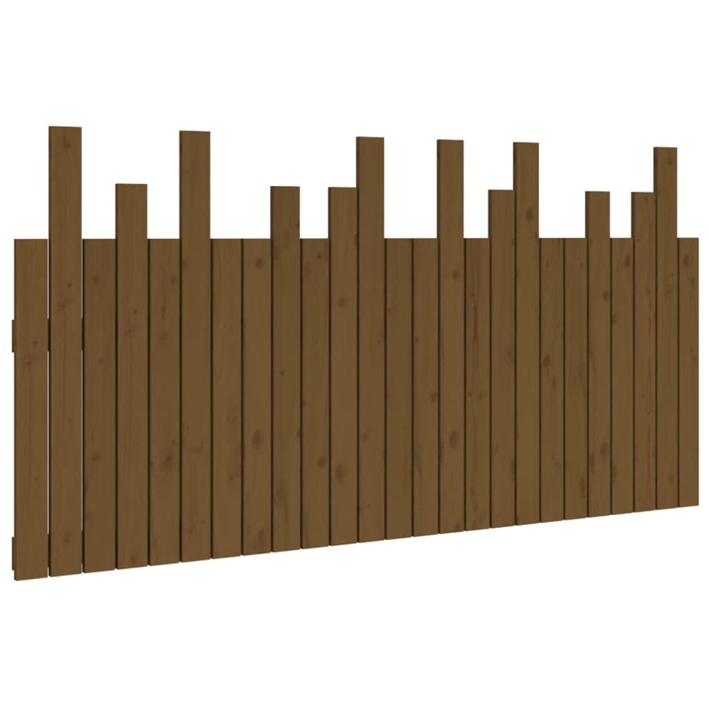 Solid Pine Wall Headboard in Honey Brown - 159.5x3x80 cm