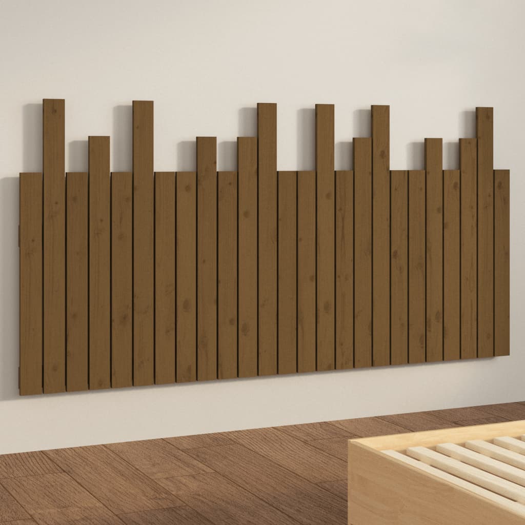 Solid Pine Wall Headboard in Honey Brown - 159.5x3x80 cm