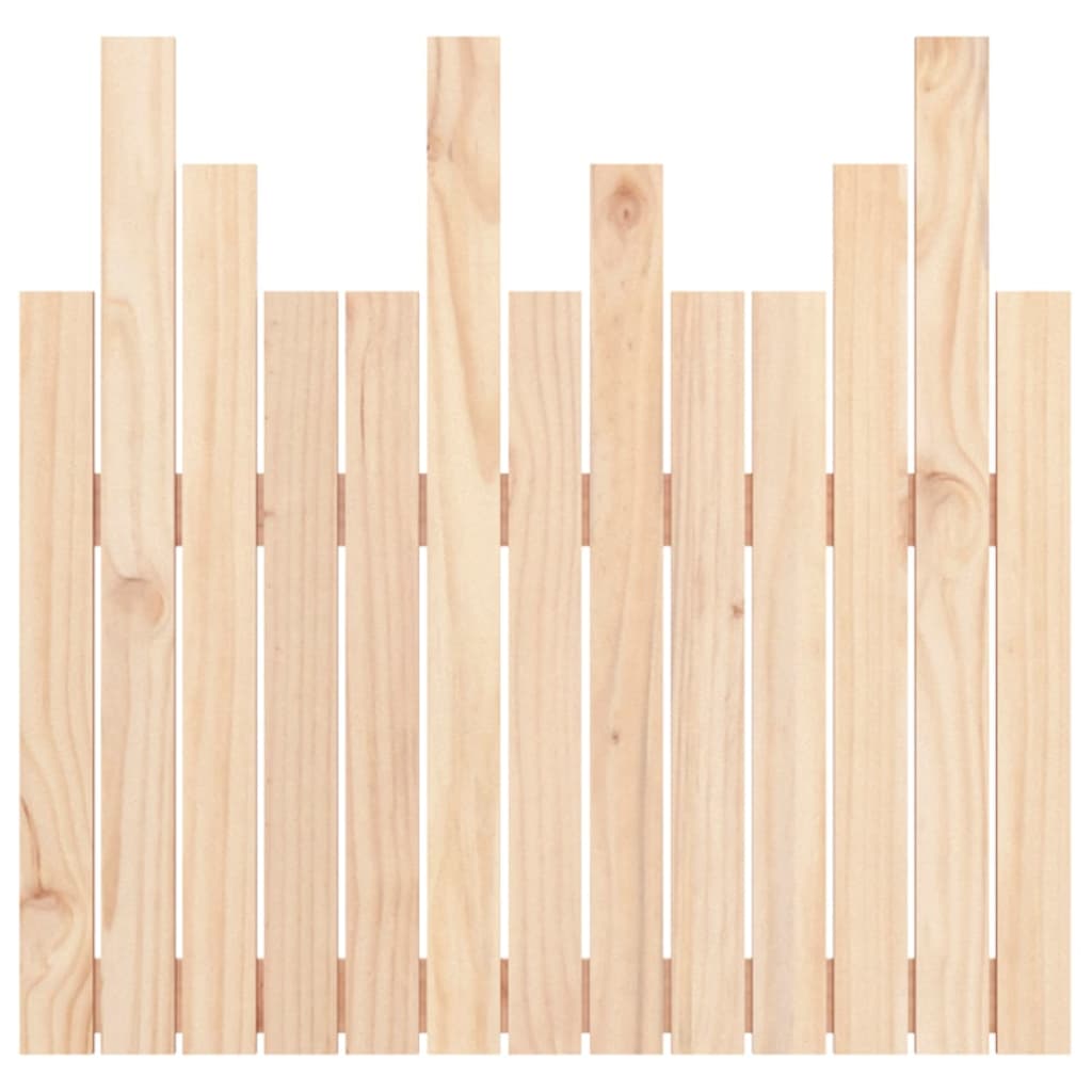 Solid Pine Wall Headboard 82.5x80cm - Natural Wood Finish