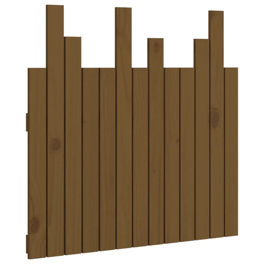 Honey Brown Solid Pine Wall Headboard 82.5x3x80 cm