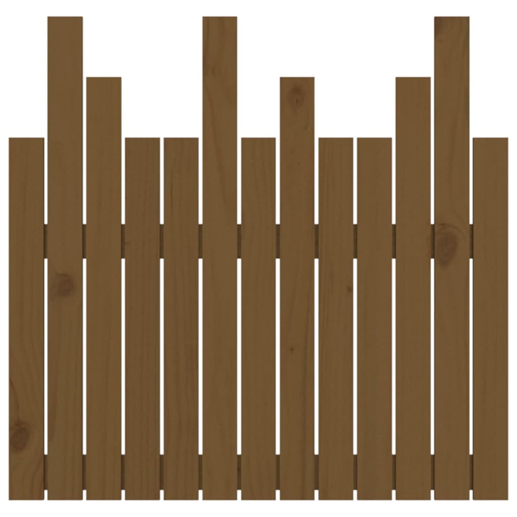 Honey Brown Solid Pine Wall Headboard 82.5x3x80 cm