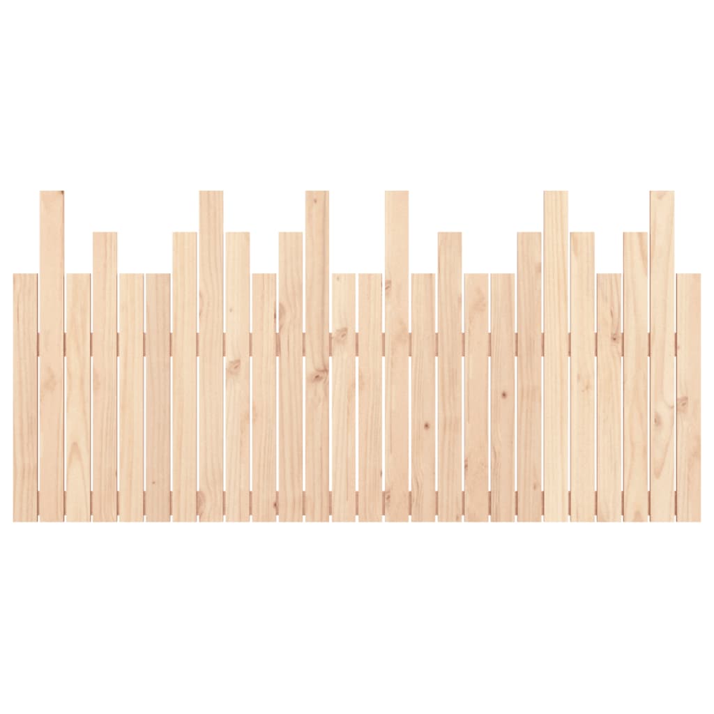 Solid Pine Wood Wall Headboard - 166x3x80 cm, Natural Finish