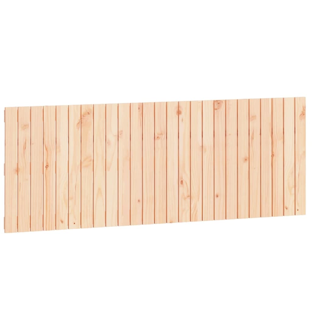 Solid Pine Wood Wall Headboard 159.5x3x60 cm - Natural Finish