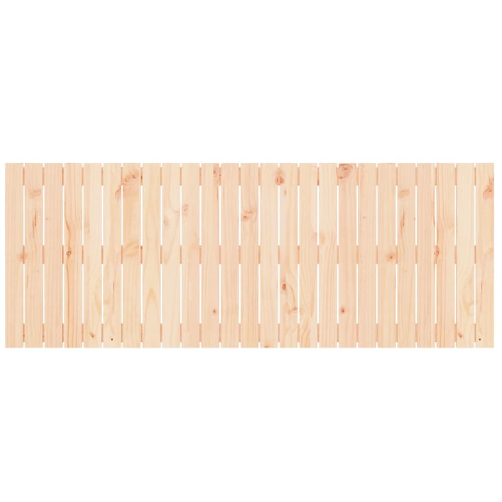 Solid Pine Wood Wall Headboard 159.5x3x60 cm - Natural Finish