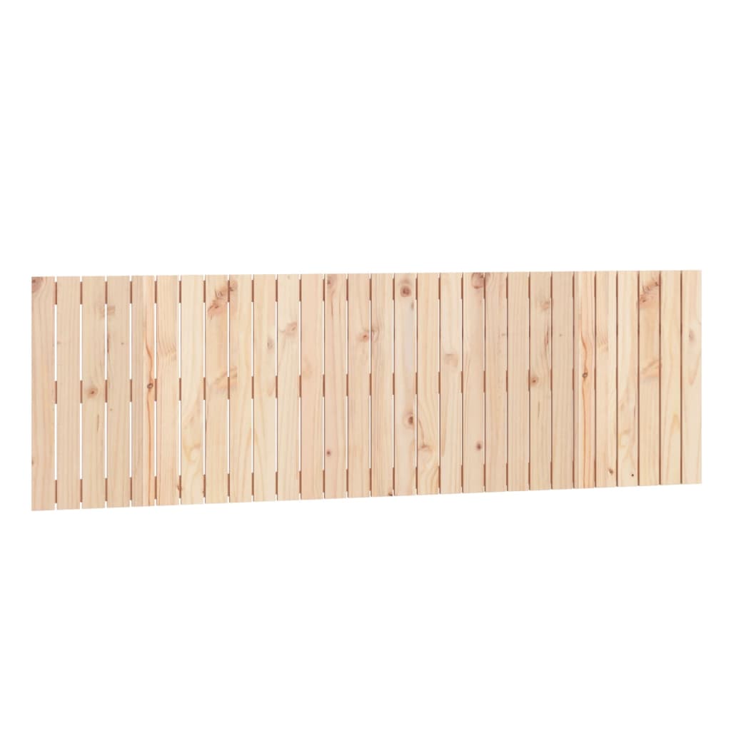 Solid Pine Wall Headboard 185x3x60 cm - Natural Wood Finish
