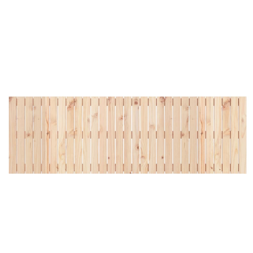 Solid Pine Wall Headboard 185x3x60 cm - Natural Wood Finish