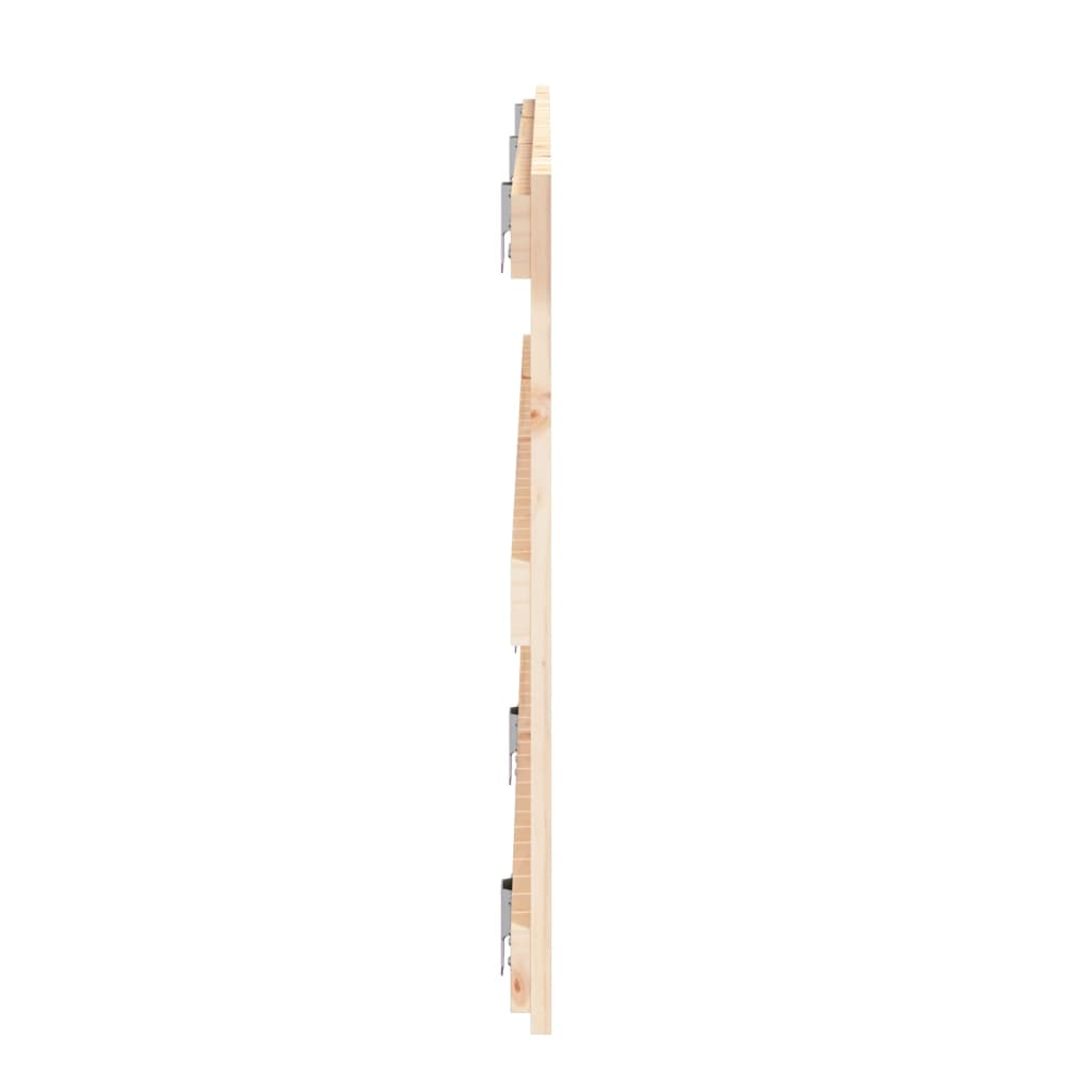Solid Pine Wall Headboard 185x3x60 cm - Natural Wood Finish