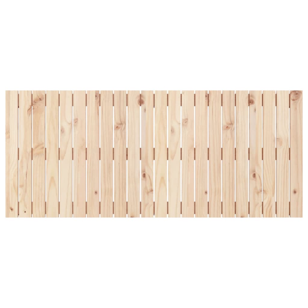 Solid Pine Wall Headboard 140x3x60 cm - Natural Wood Finish