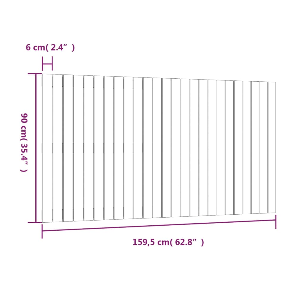 Solid Pine Wall Headboard 159.5x90 cm – Stylish & Durable Decor