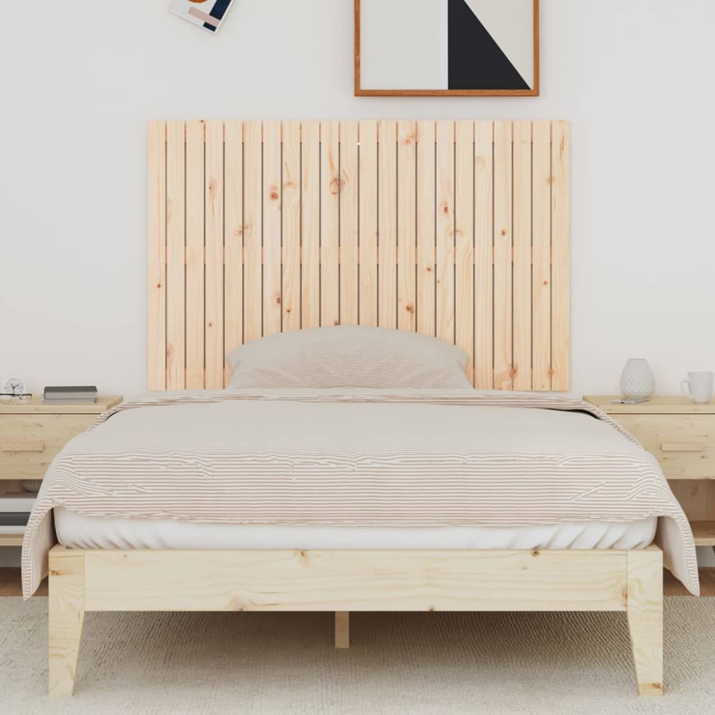 Solid Pine Wood Wall Headboard 140x3x90 cm - Rustic Charm