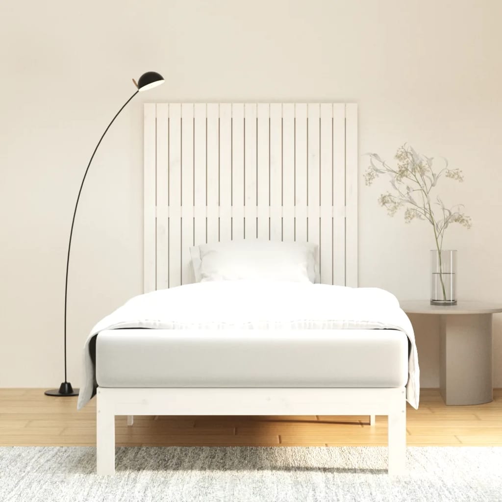 Solid Pine Wall Headboard - White, 108x3x110 cm