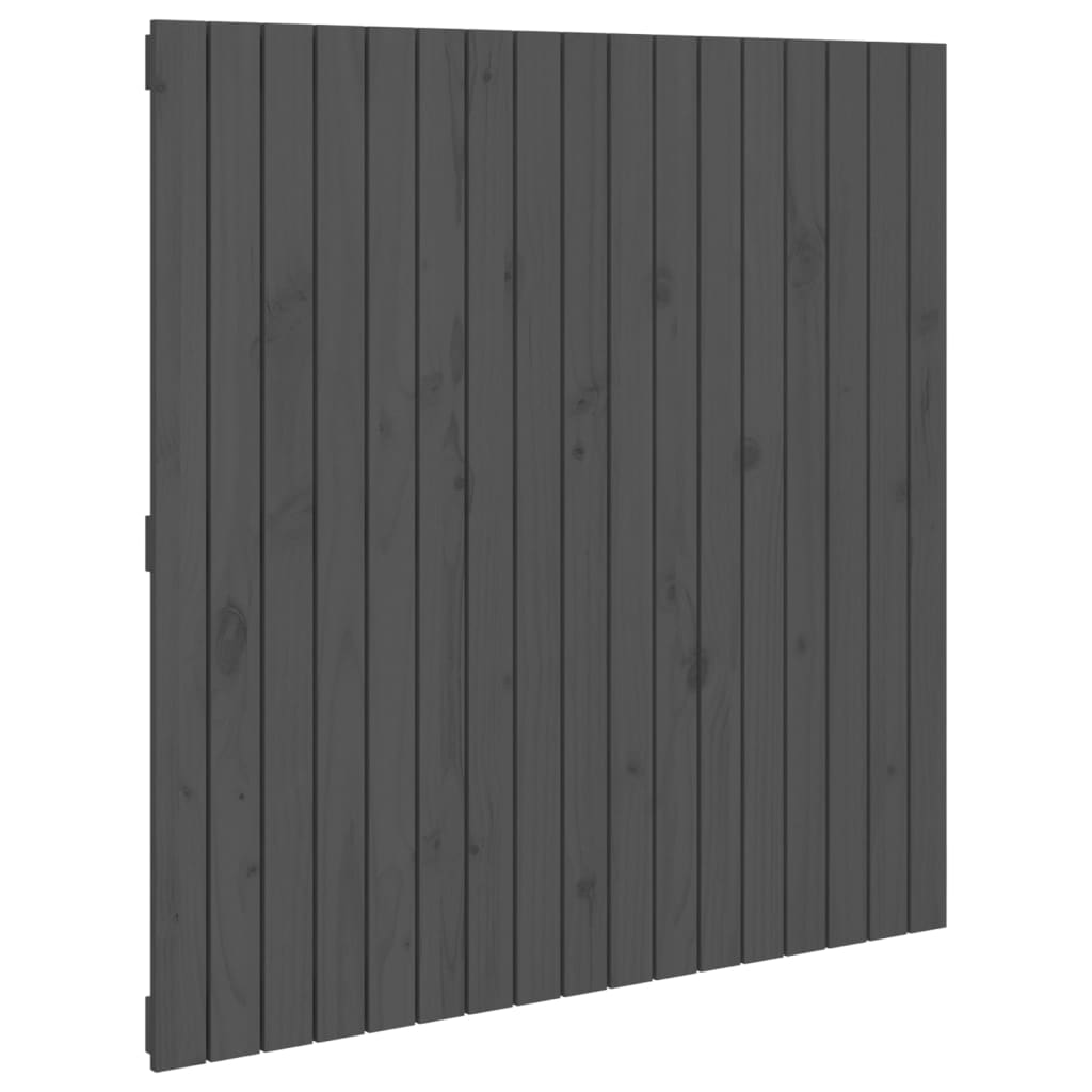 Solid Pine Wall Headboard - Grey, 108x3x110 cm