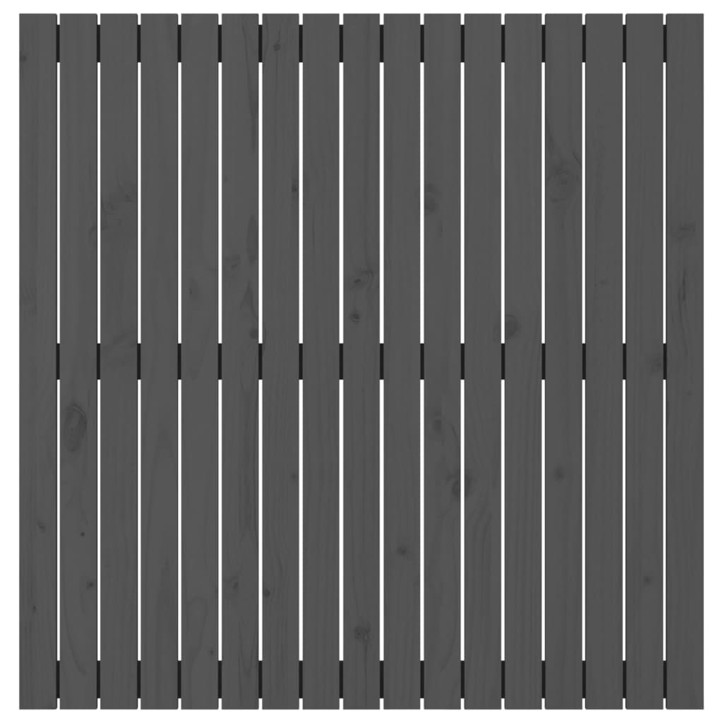 Solid Pine Wall Headboard - Grey, 108x3x110 cm