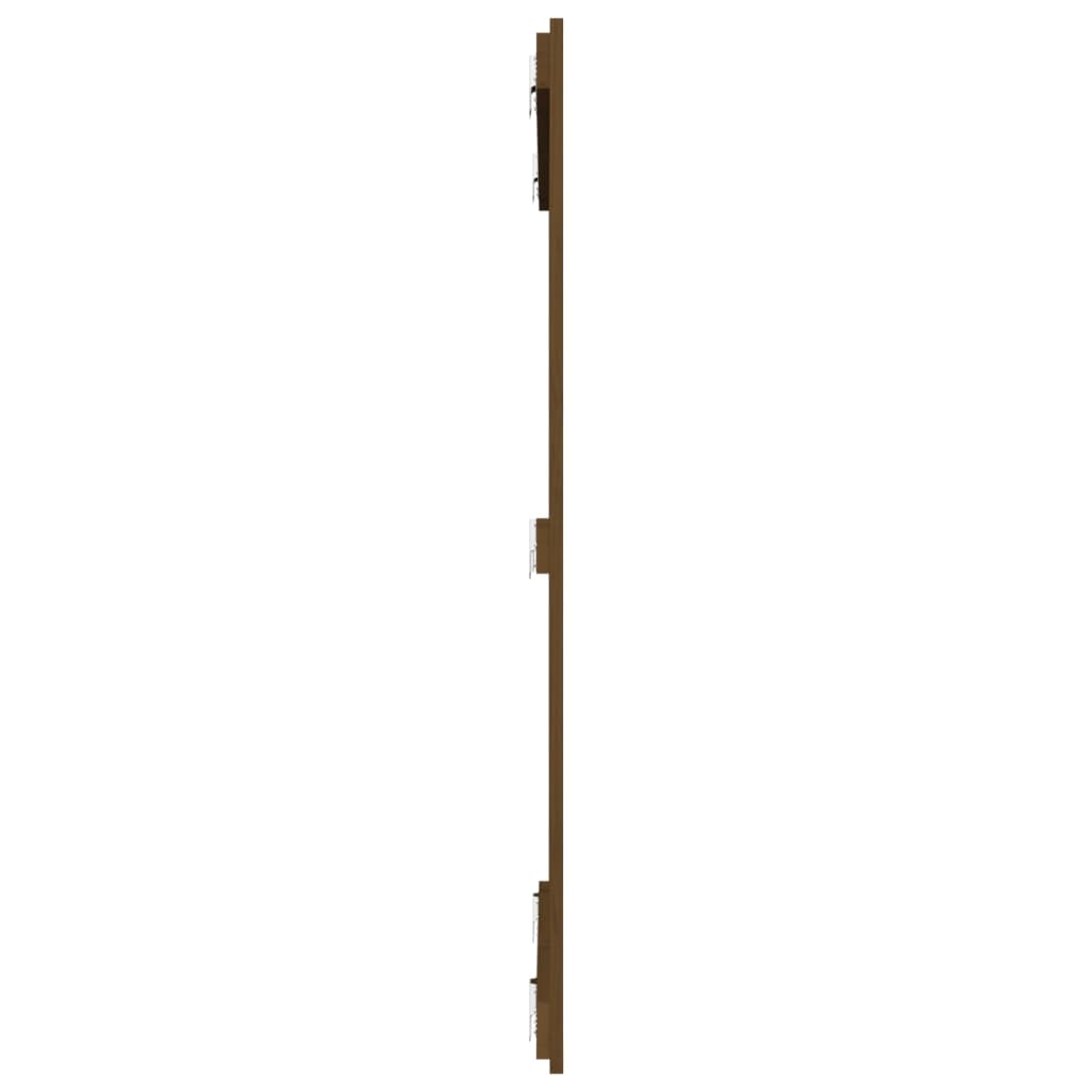 Solid Wood Pine Wall Headboard, Honey Brown, 108x3x110 cm