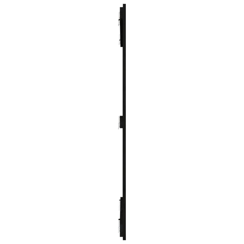 Solid Wood Pine Wall Headboard - Black, 108x3x110 cm