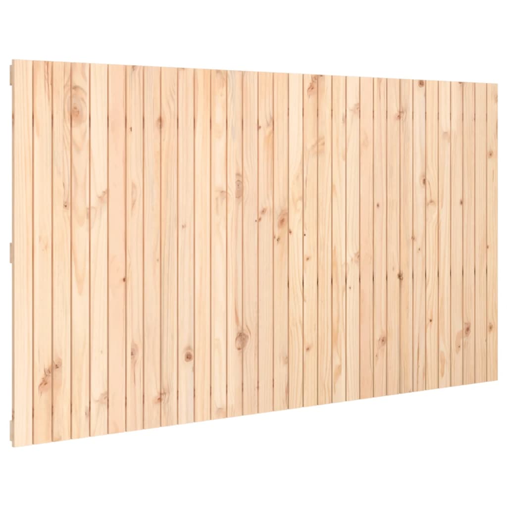 Solid Pine Wood Wall Headboard 204x3x110 cm - Natural Finish